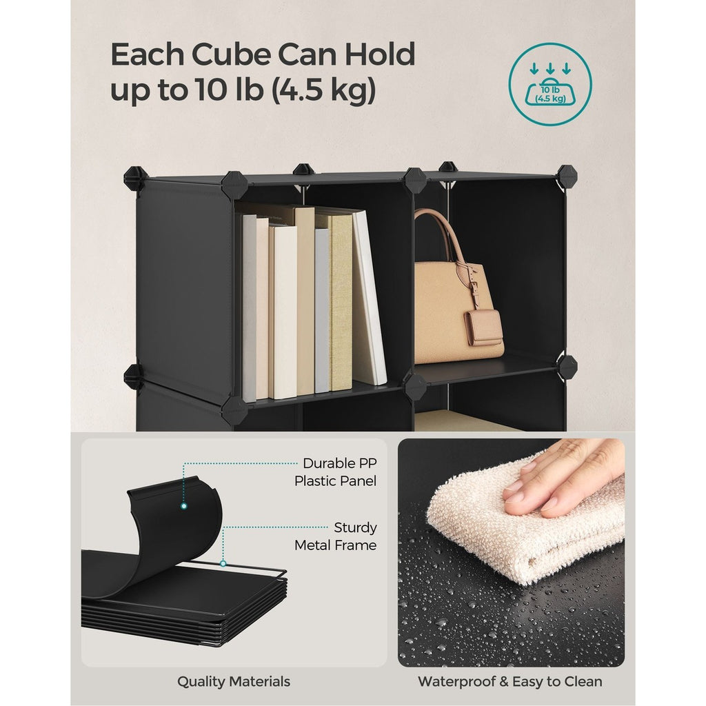 Modular 9-Cube Storage Shelves | DIY Bookcase & Organizer