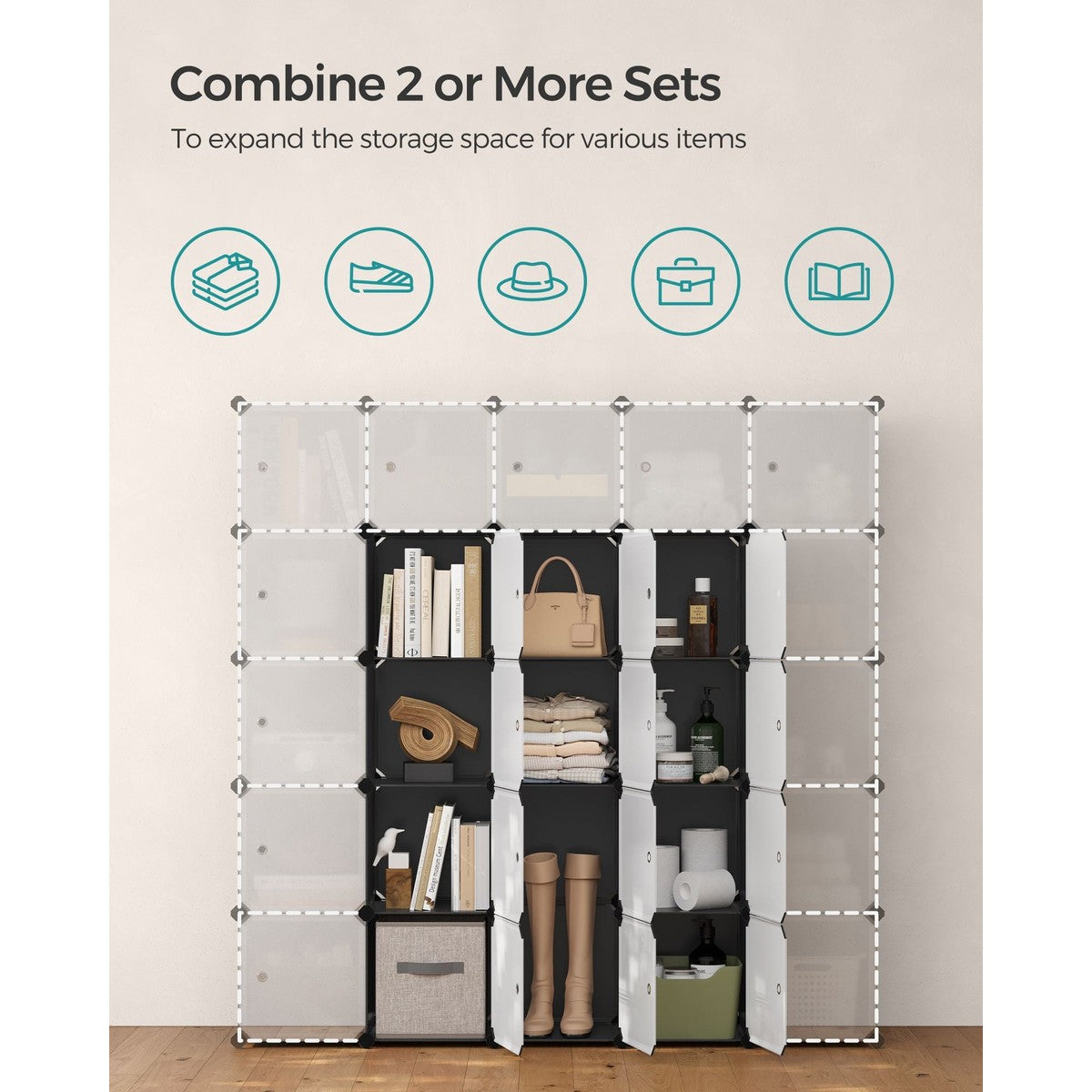 Modular 9-Cube Storage Shelves | DIY Bookcase & Organizer